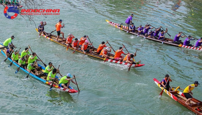 This festival is a traditional sporting beauty of the people of Hue