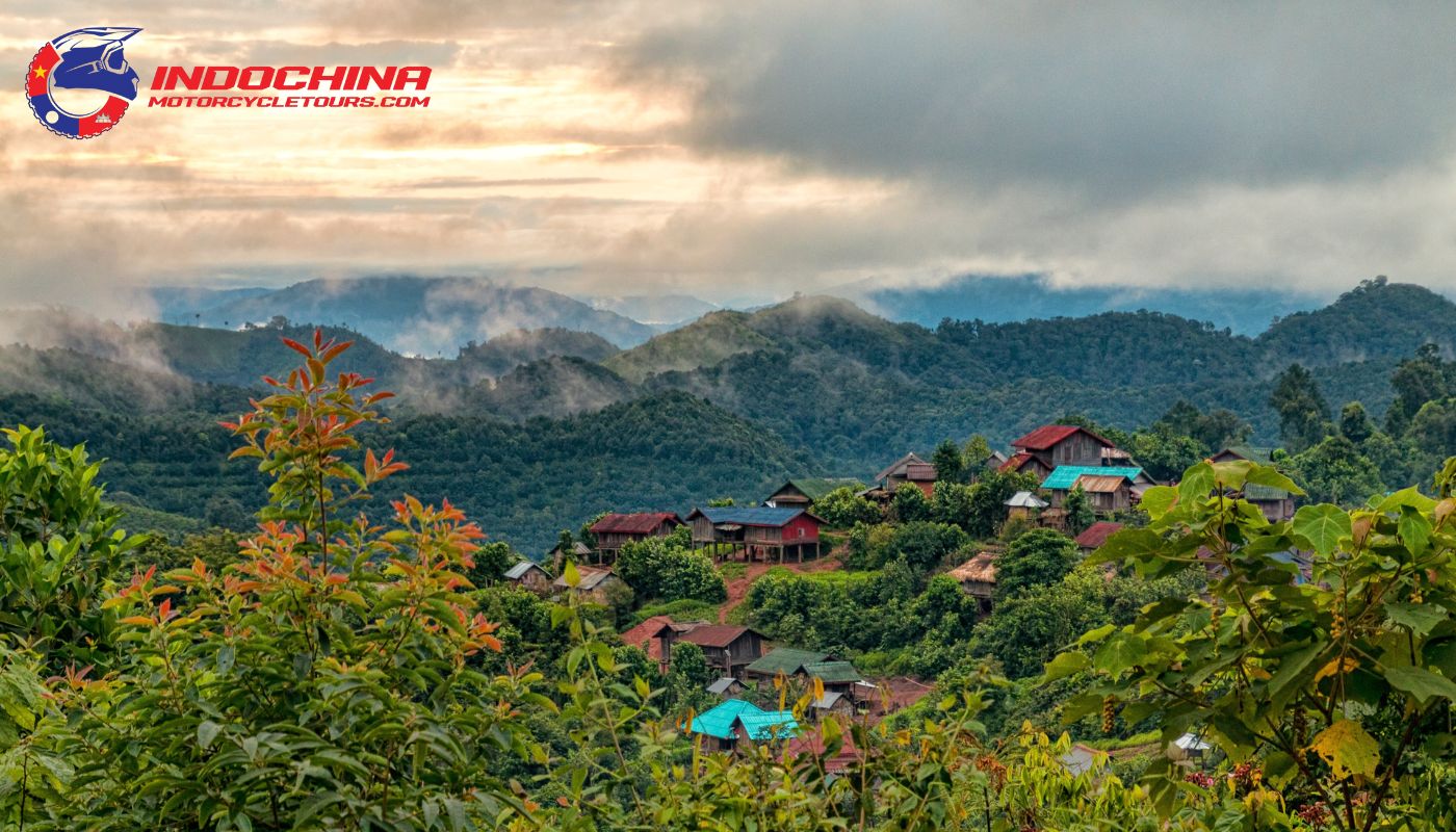 Laos Motorbike Tour explore a scenic road in Laos during the ideal season.