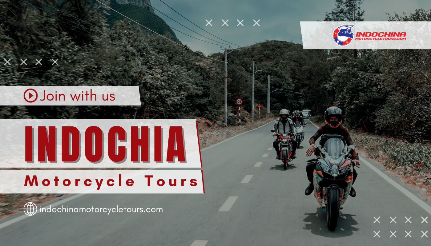 ndochina Motorcycle Tours team preparing motorbikes for an adventure