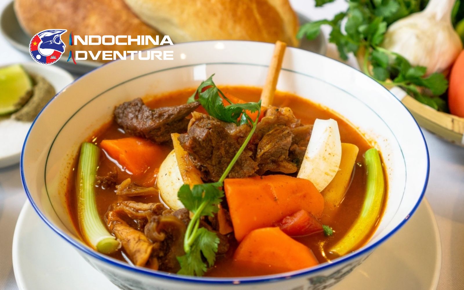 Enjoy delicious bread with wine sauce