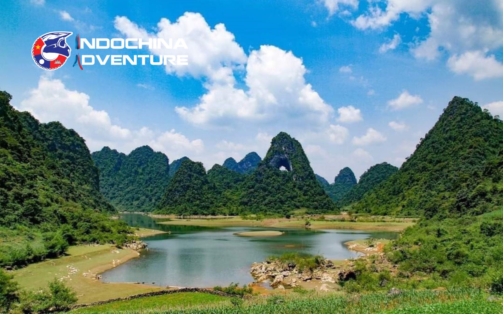 Nui Thung Mountain Cao Bang with central hole and lush forests