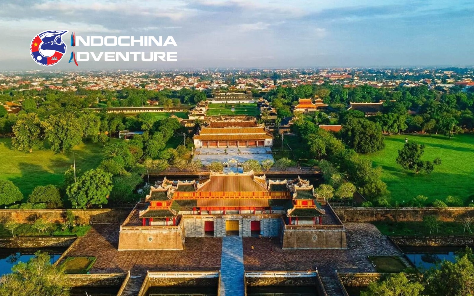 Hue Imperial City under clear blue skies in the dry season