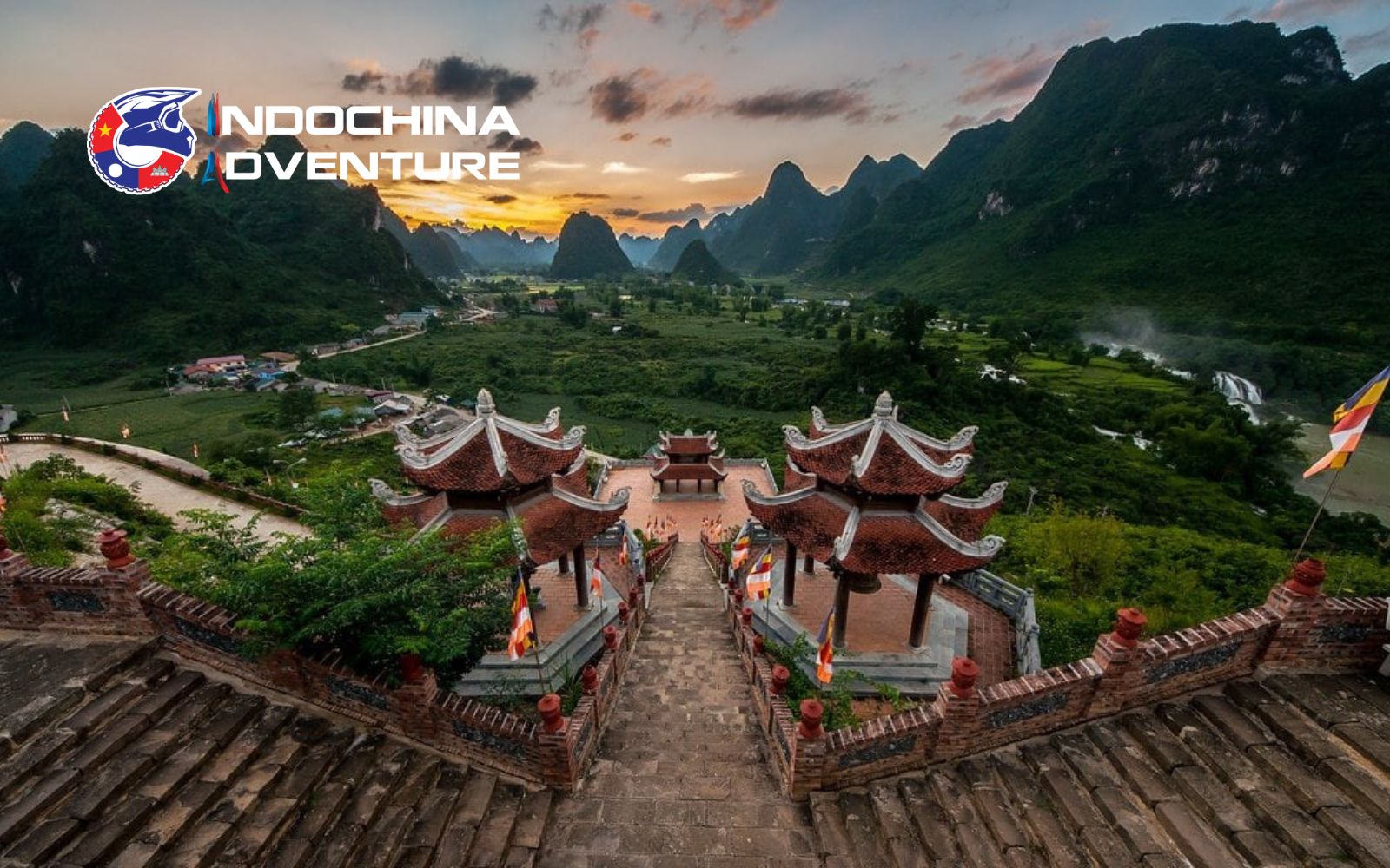 Panoramic view from Ban Gioc Temple