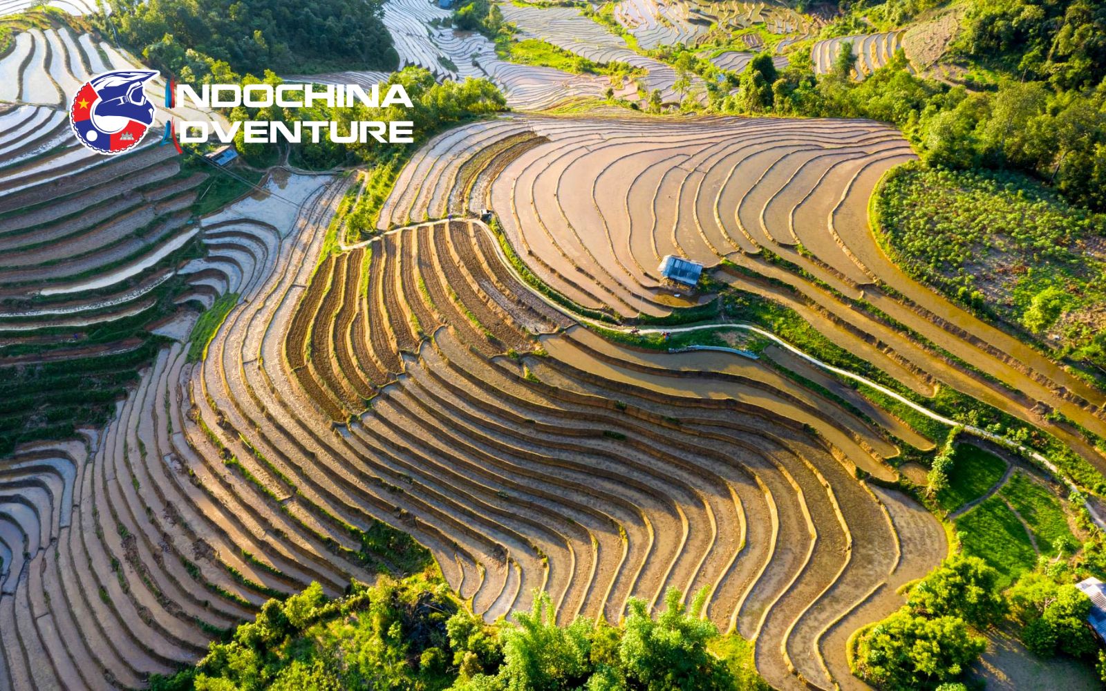 See the terraced fields come to life as water flows in for the new crops