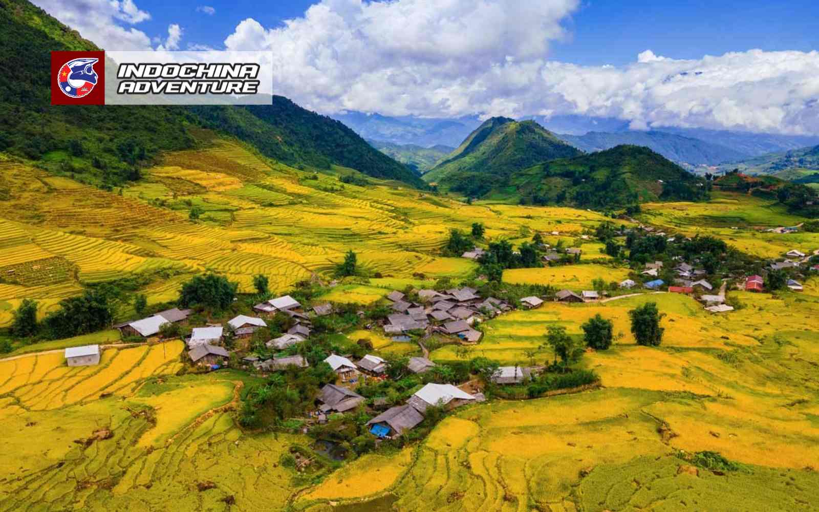 Uncover the rolling rice terraces and majestic hills of Ta Giang Phinh on your Sapa motorbike tour