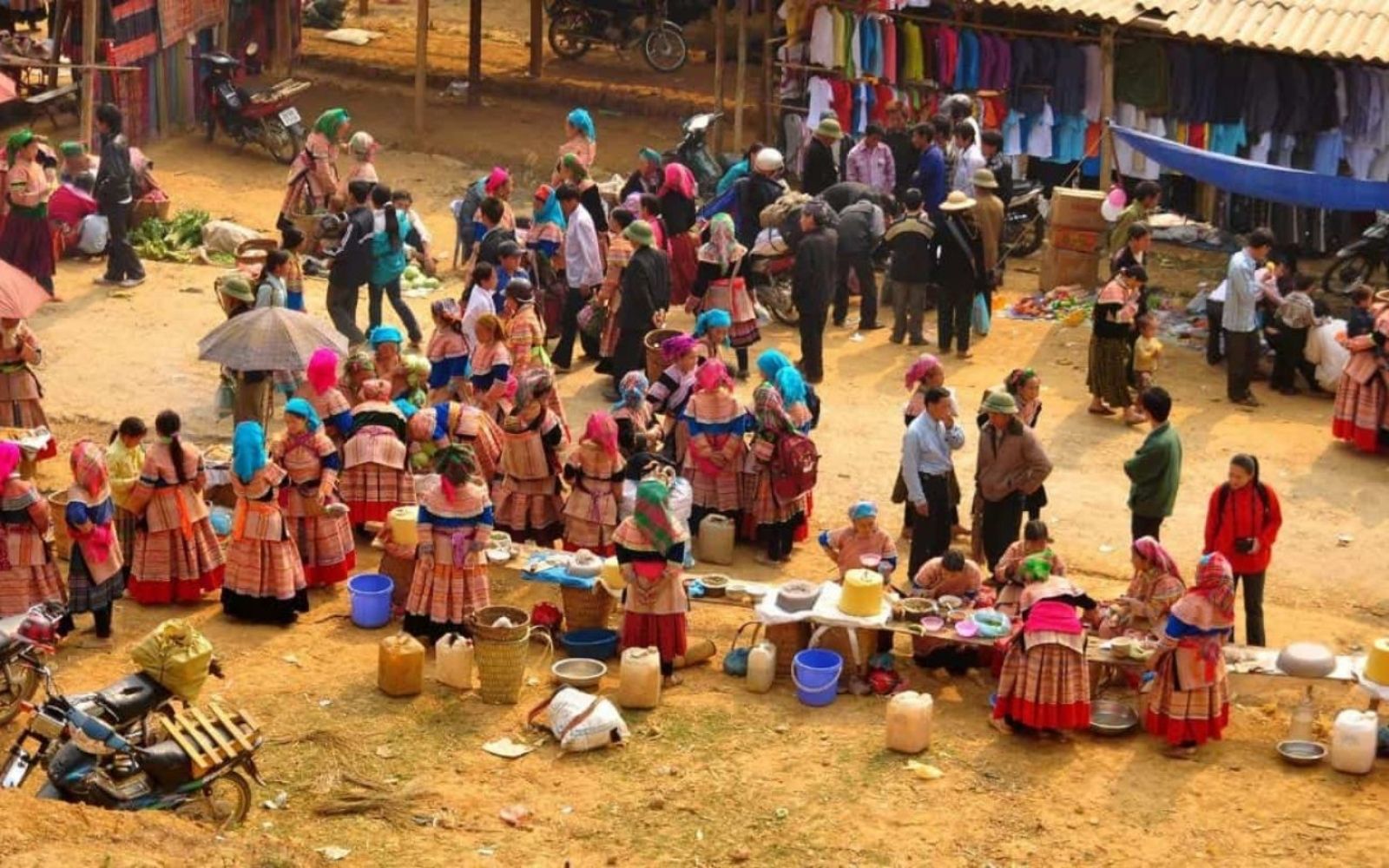 Bac Ha Market bursts with color and local life every Sunday morning