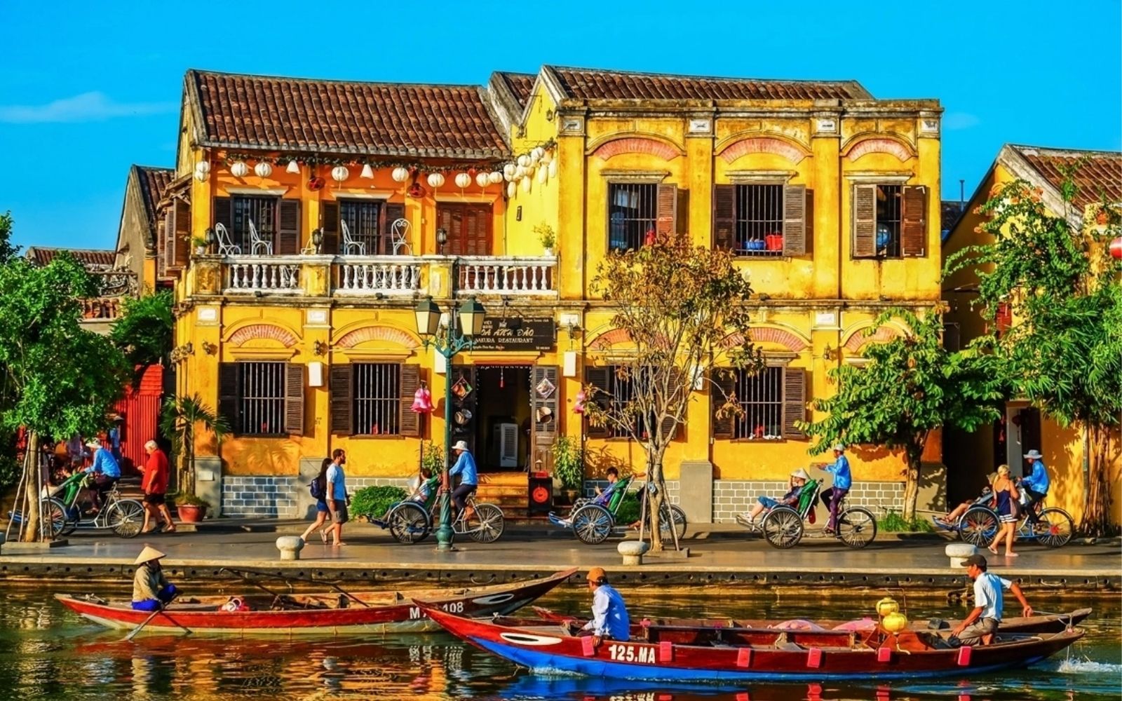 Hoi An enchants motorbike travelers with its colorful lanterns