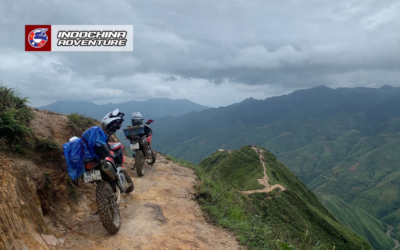 Group of riders in Northern Vietnam’s mountains