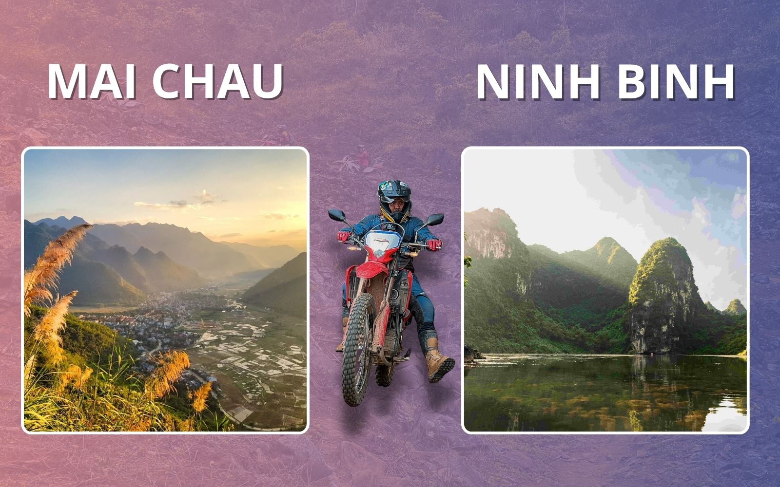 Pass through peaceful valleys and rice fields dotted with rural charm