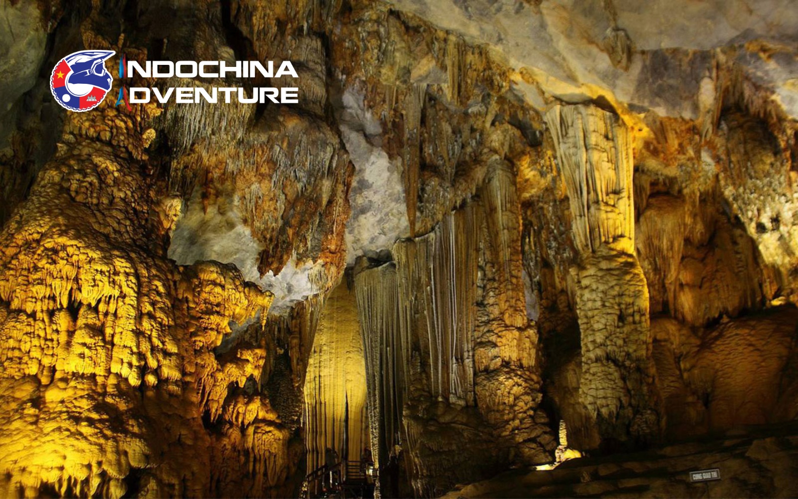 Inside Son Moc Huong Cave during Moc Chau Plateau motorbike tours