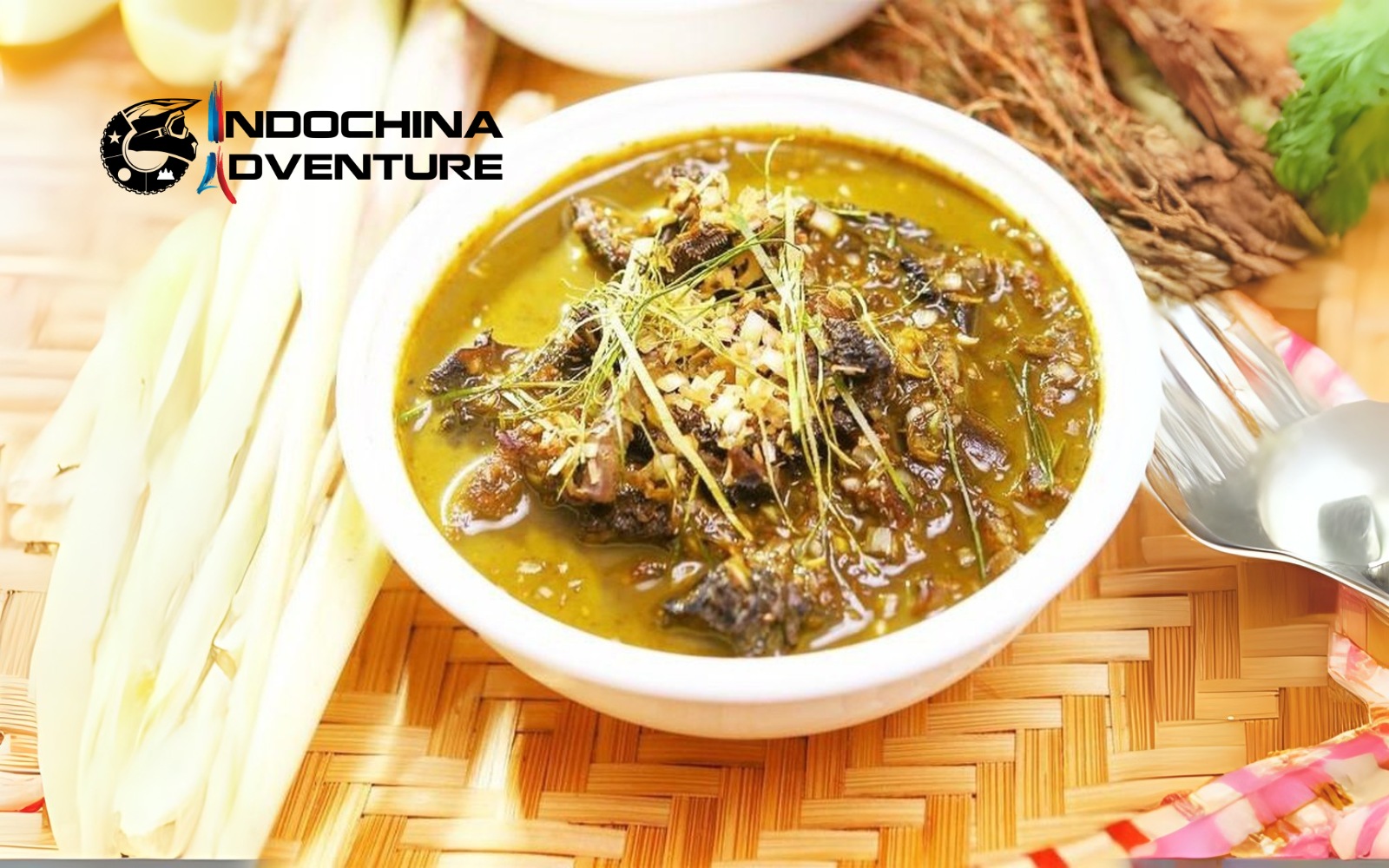 Traditional Nam Pia dish served on a Moc Chau Plateau motor tour