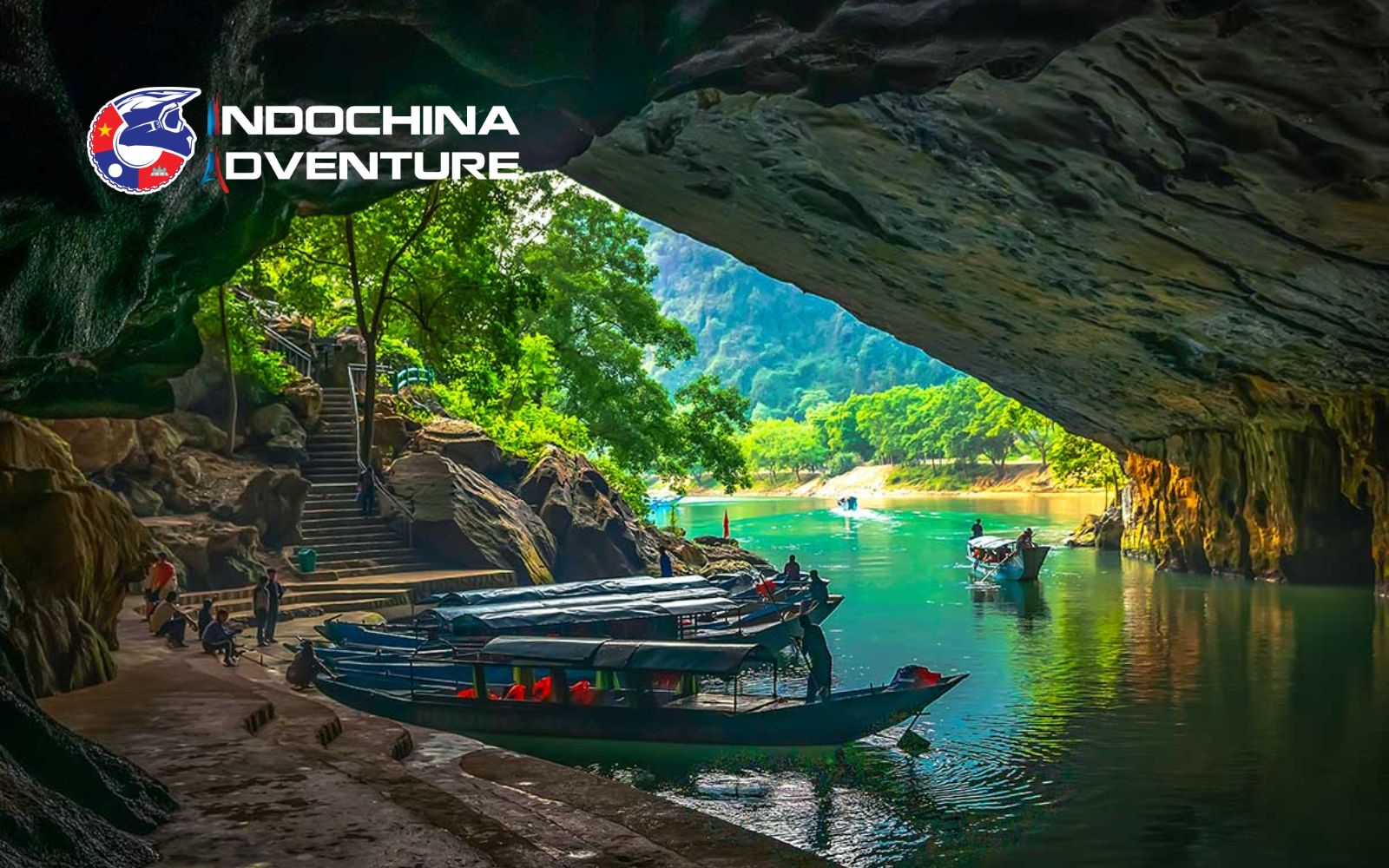 Puong Cave & River Crossing along Babe motorbike tours