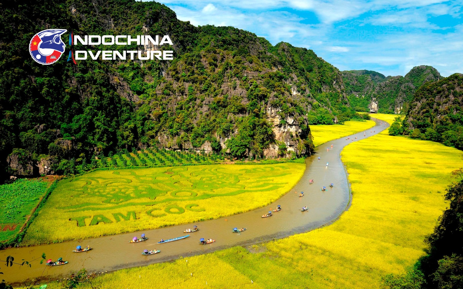 Highlights of a Ninh Binh motorbike tour route along North Vietnam motorcycle tours