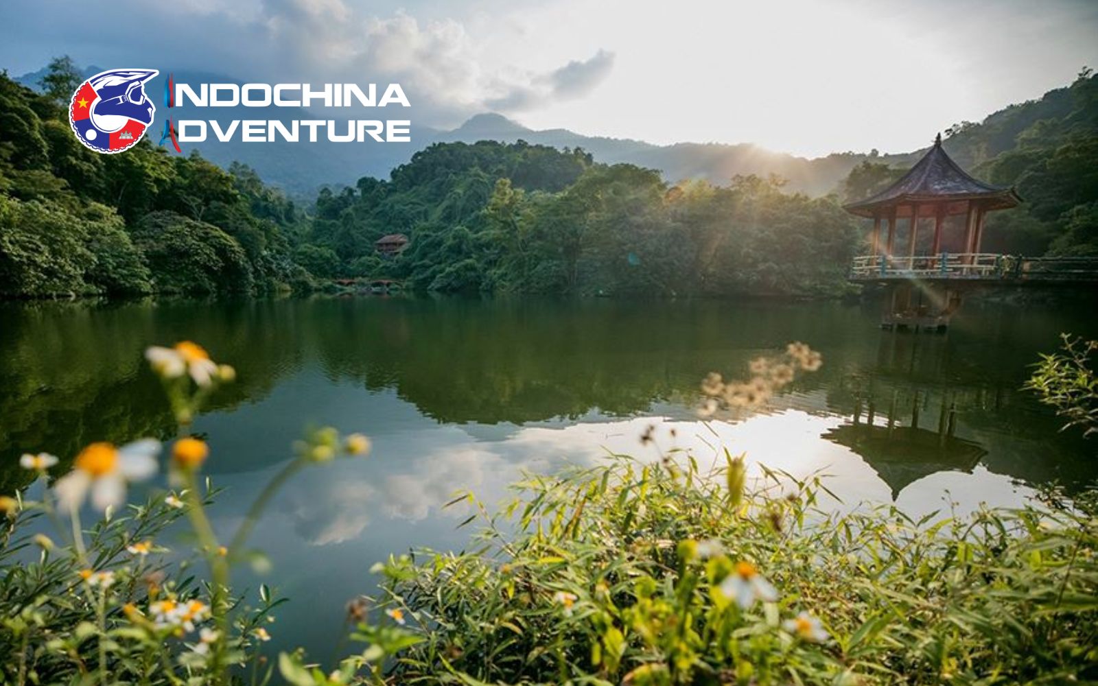 Exploring Ba Vi National Park, surrounded by lush green hills, misty peaks, and serene trails