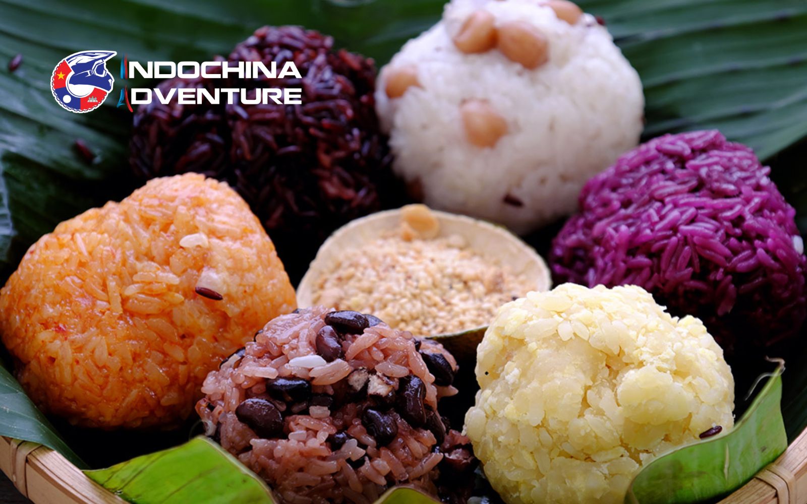 Relish the taste of seven-colored sticky rice on your Sapa motorbike adventure.