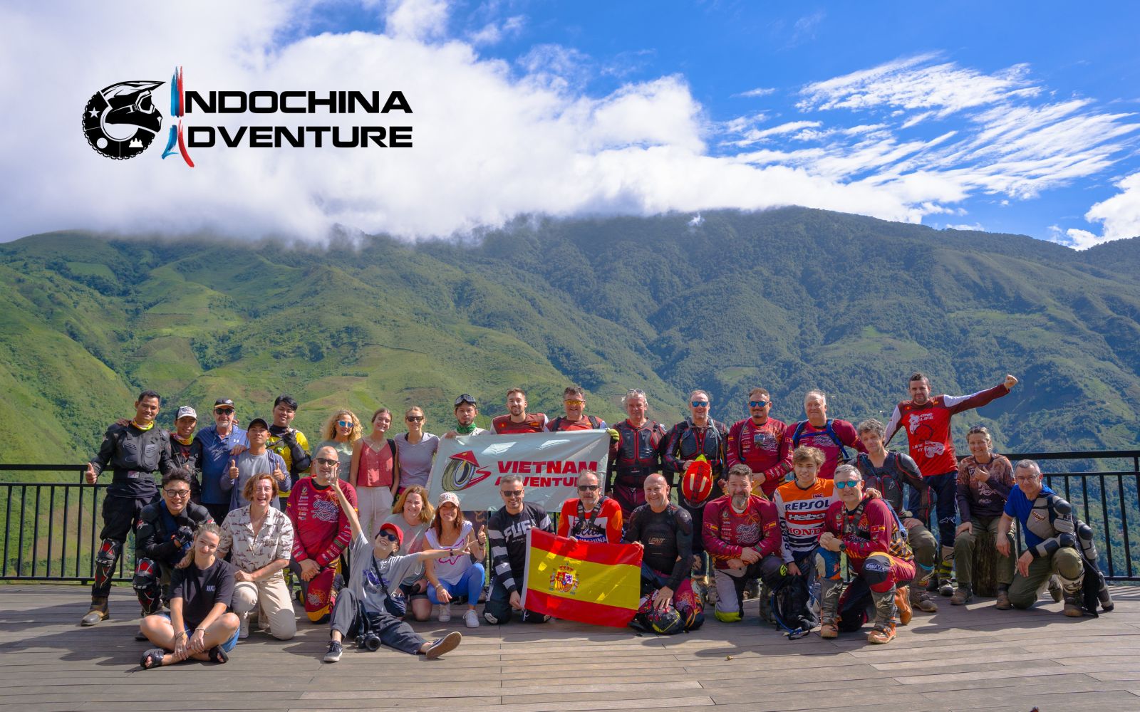 Joyful riders exploring Vietnam motorbike tours with Indochina Adventure