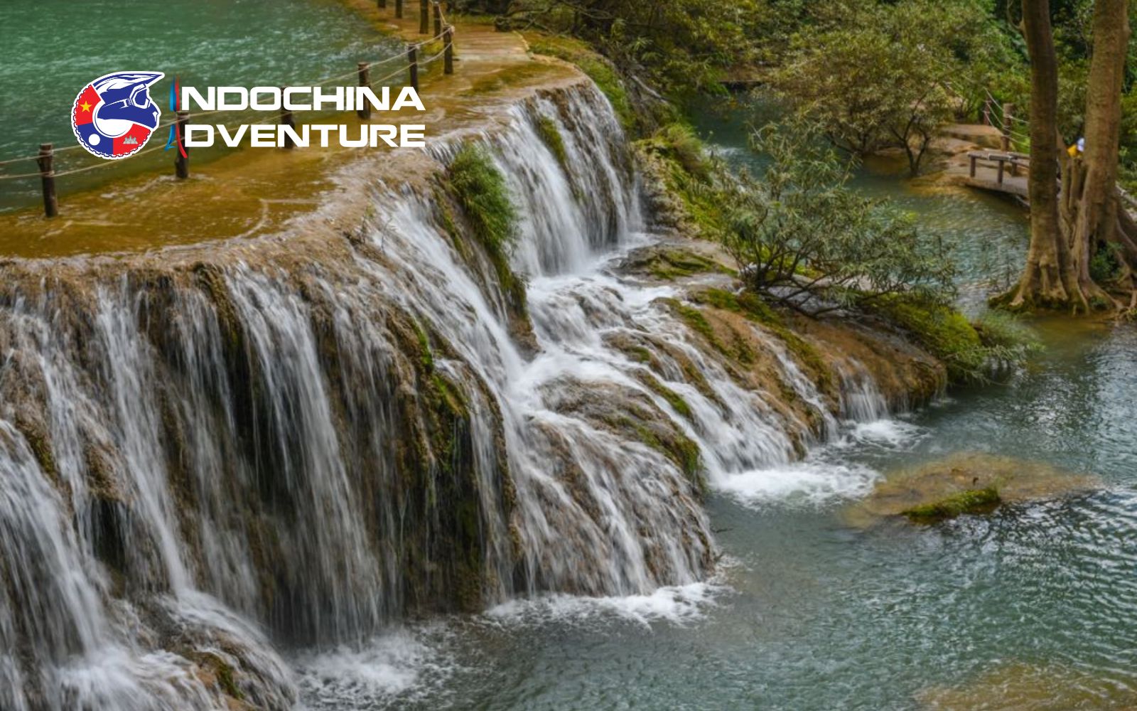 Admire the romantic flow of Dai Yem Waterfall surrounded by lush greenery Stunning waterfall amid forest, top Moc Chau Plateau attraction.