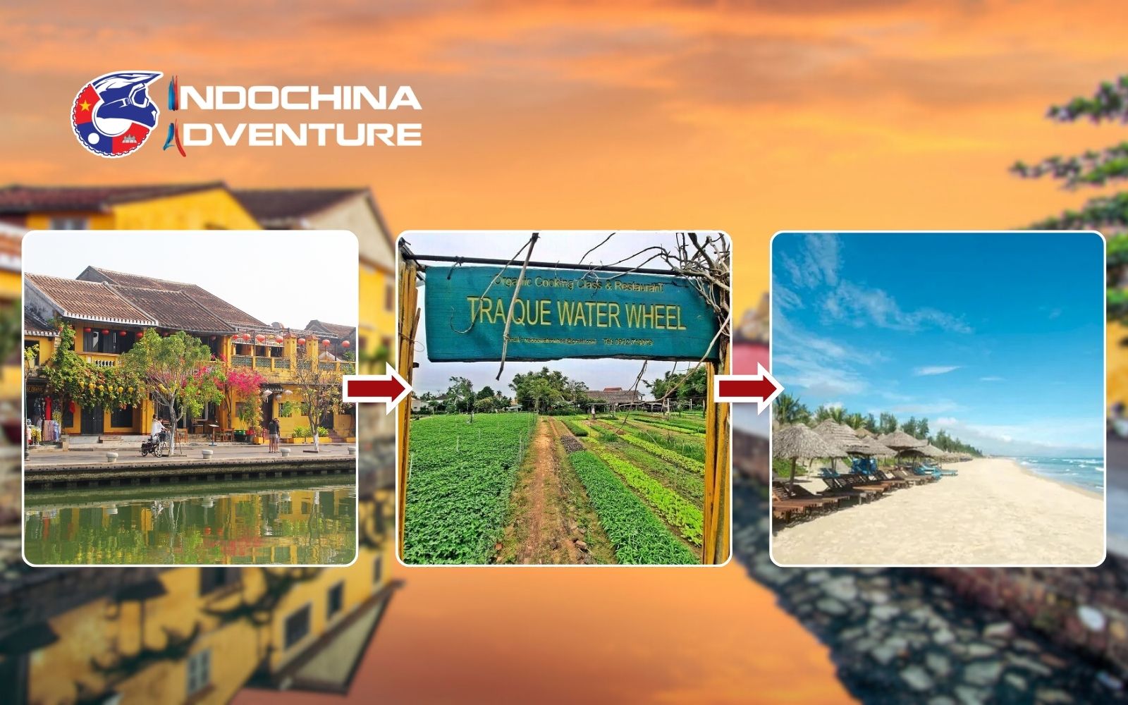 Savor the charm of fields and sea in a Hoi An countryside motorbike tour. Savor the charm of fields and sea in a Hoi An countryside motorbike tour.