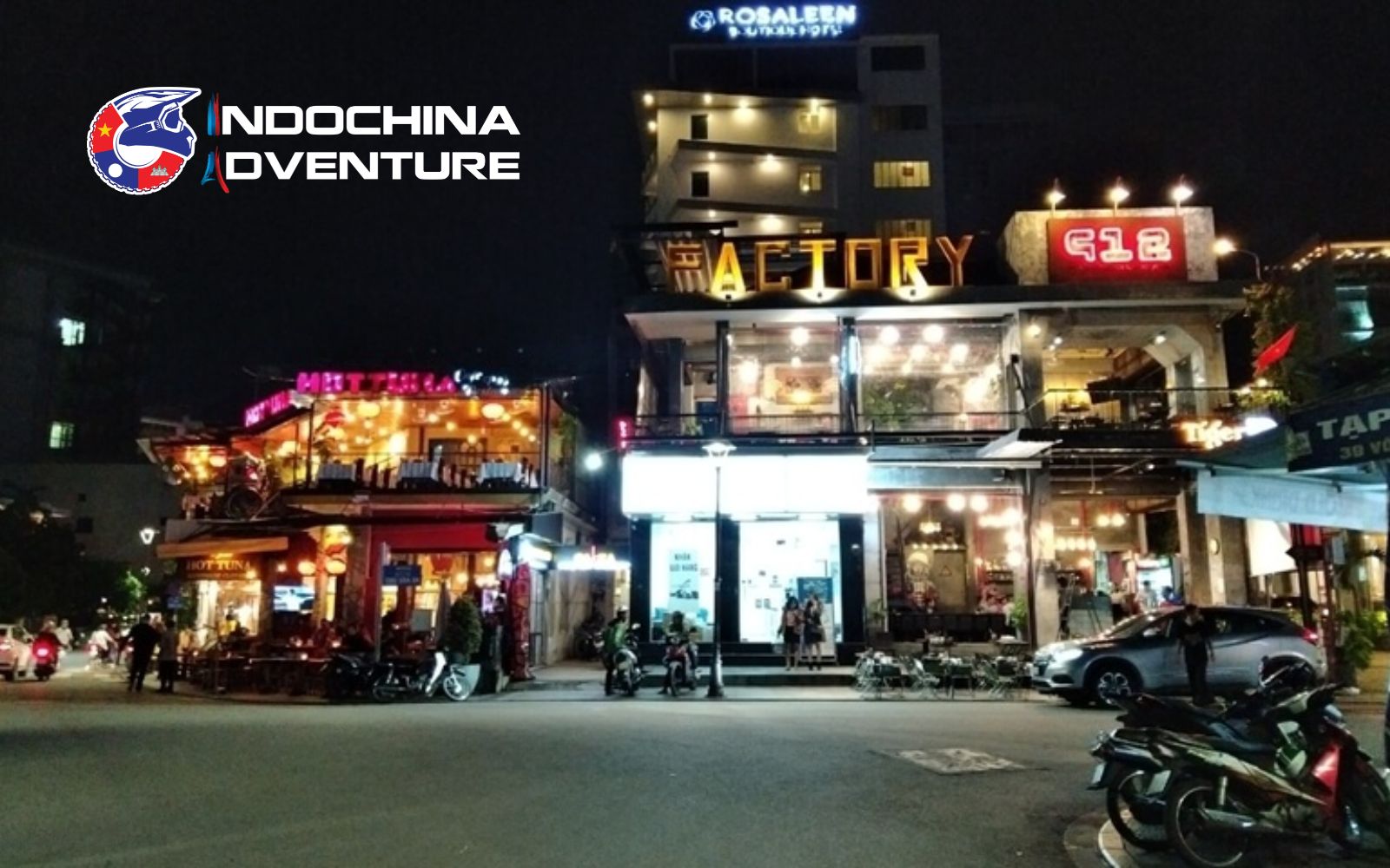 Pham Ngu Lao night market Hue with bars street food and nightlife