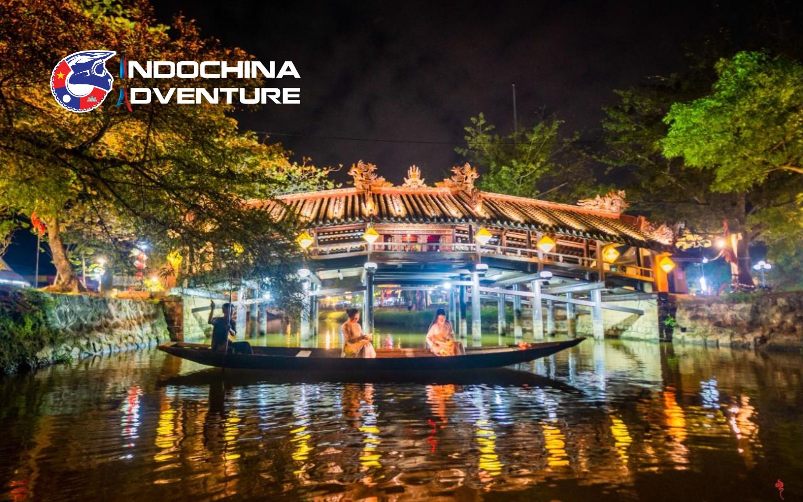 Thanh Toan Bridge night market with rural food and handmade products