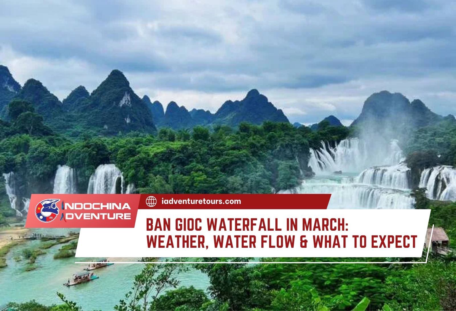 Ban Gioc waterfall in March