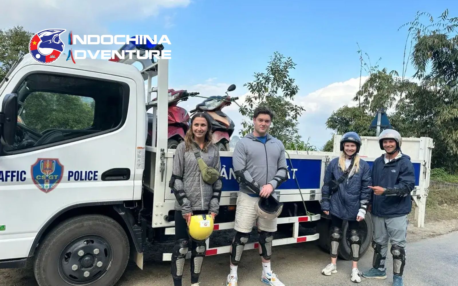 Motorbike police check on Yen Minh to Dong Van road