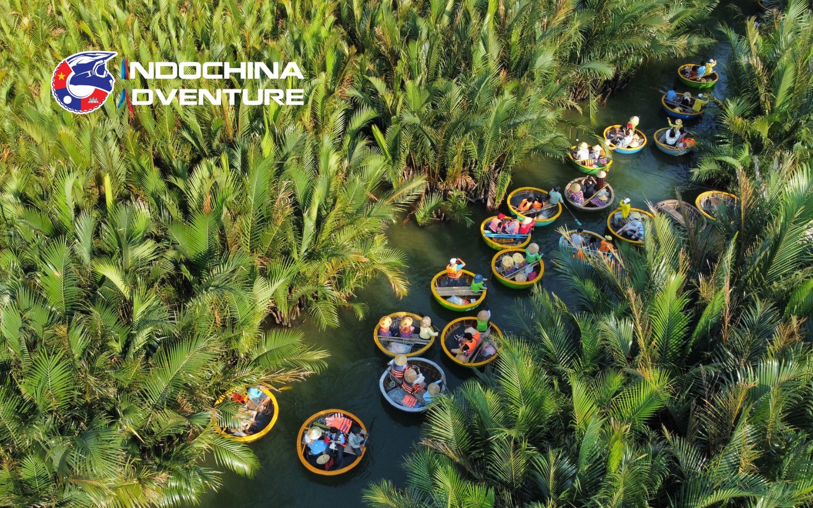 Take a memorable basket boat ride through Cam Thanh’s coconut groves