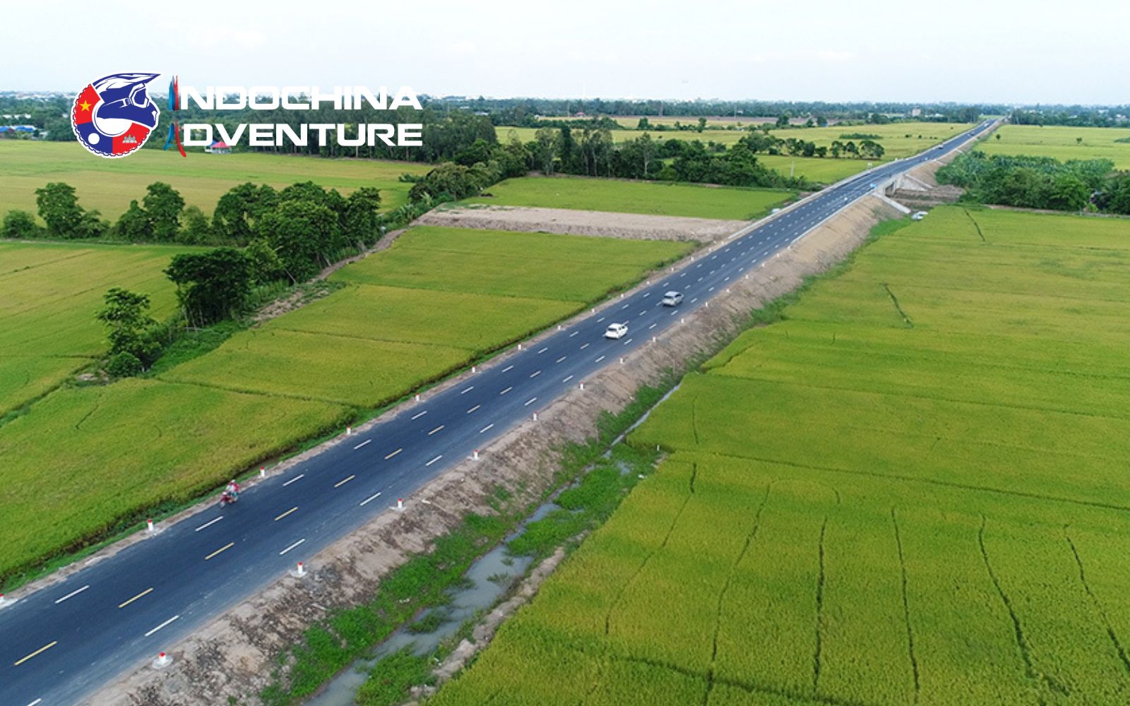 A scenic ride along National Highway 1A to Chau Doc, An Giang, showcasing the charm of Southern Vietnam