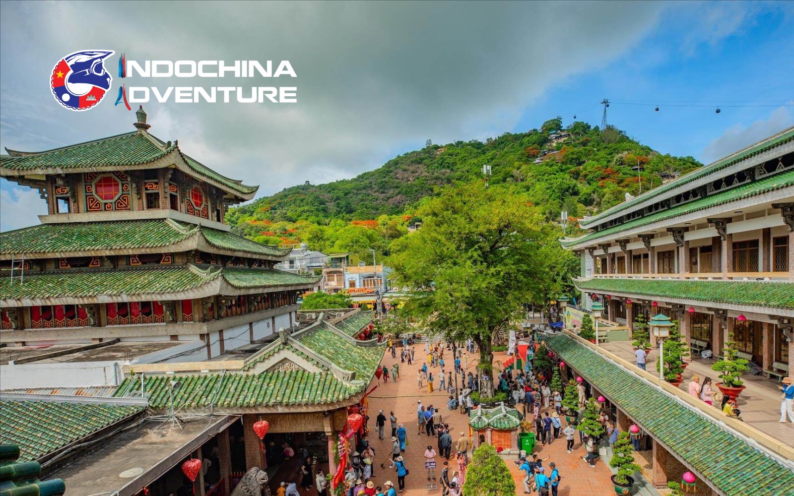 Visit the Lady of the Land Temple in Chau Doc, An Giang, as part of the South Vietnam Motorcycle