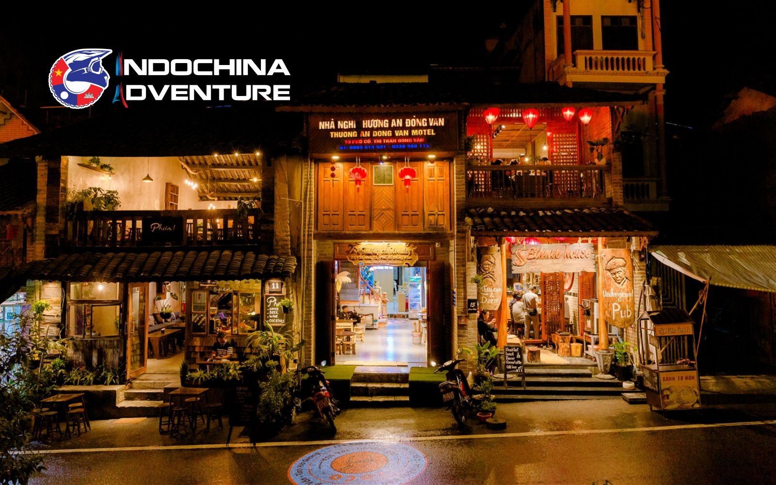 Lanterns light up ancient stone houses, creating a magical Dong Van nightlife Lanterns light up ancient stone houses, creating a magical Dong Van nightlife