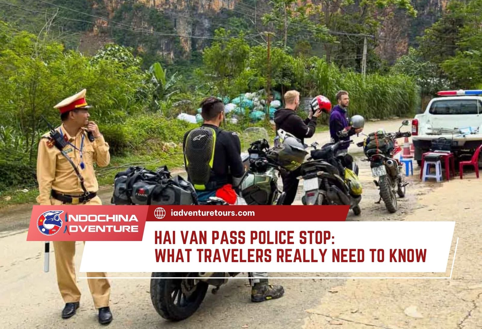 Hai Van pass police checkpoint