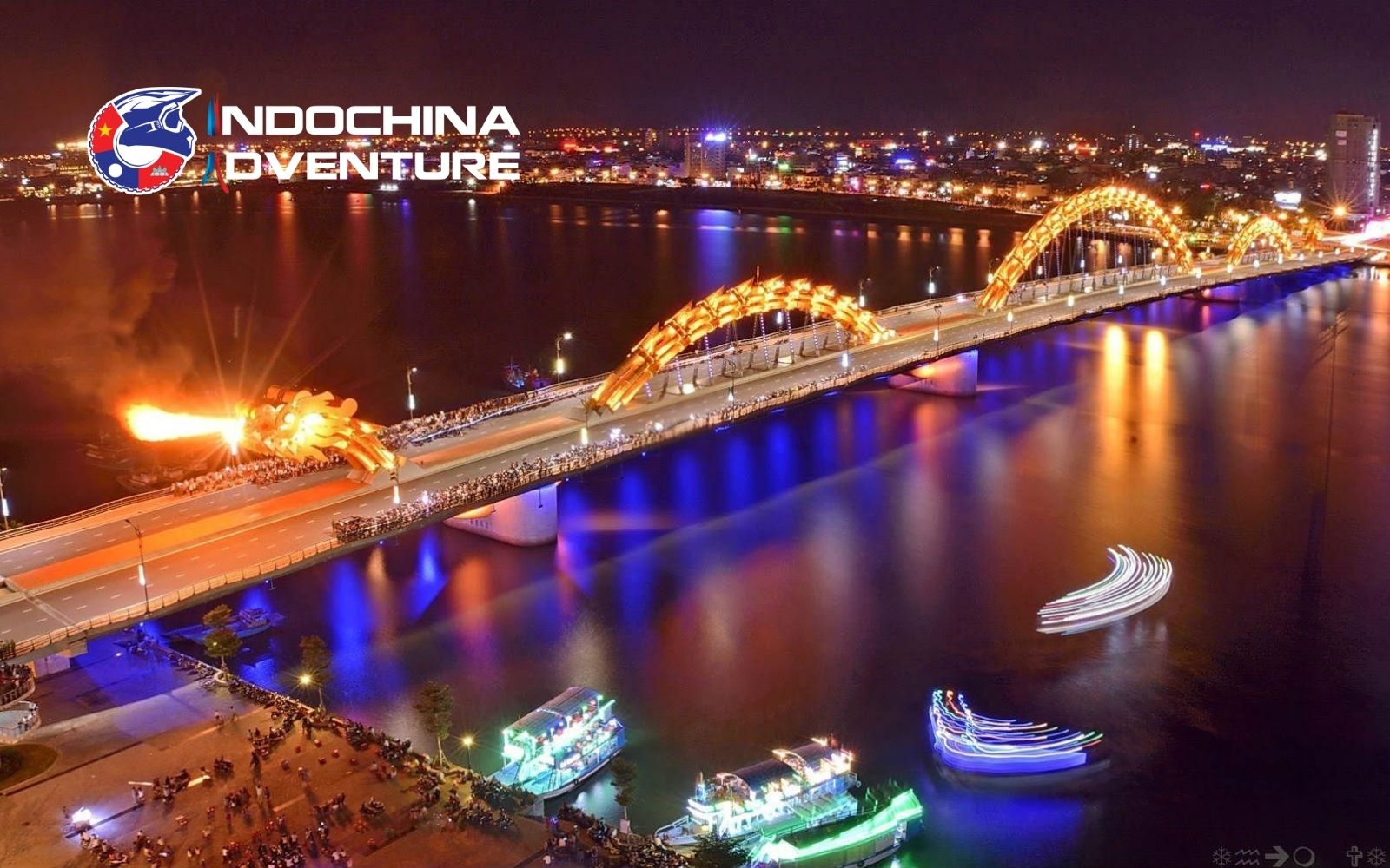 Vibrant city energy awaits riders after a quiet night at Hai Van Pass