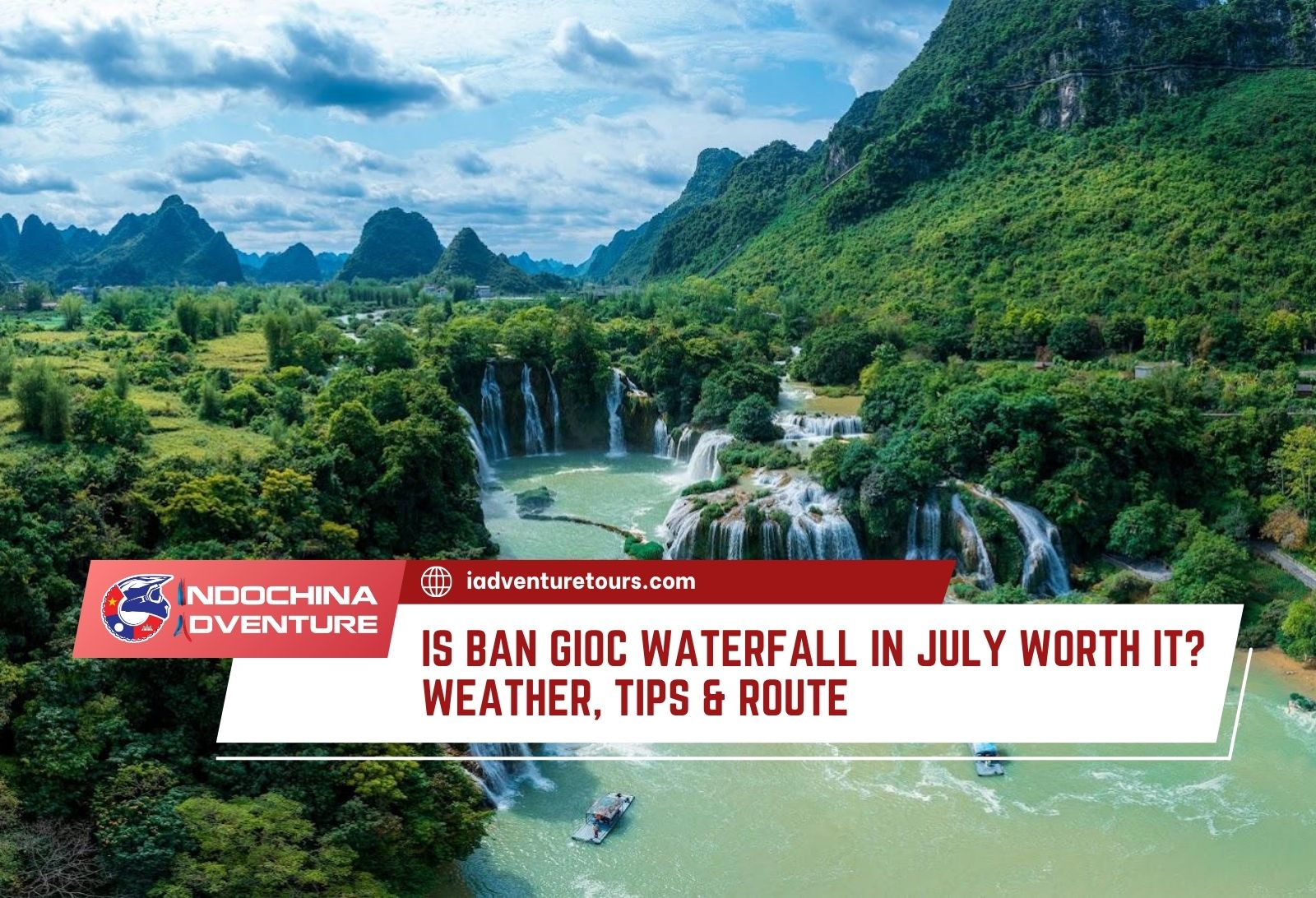 Ban Gioc Waterfall in July