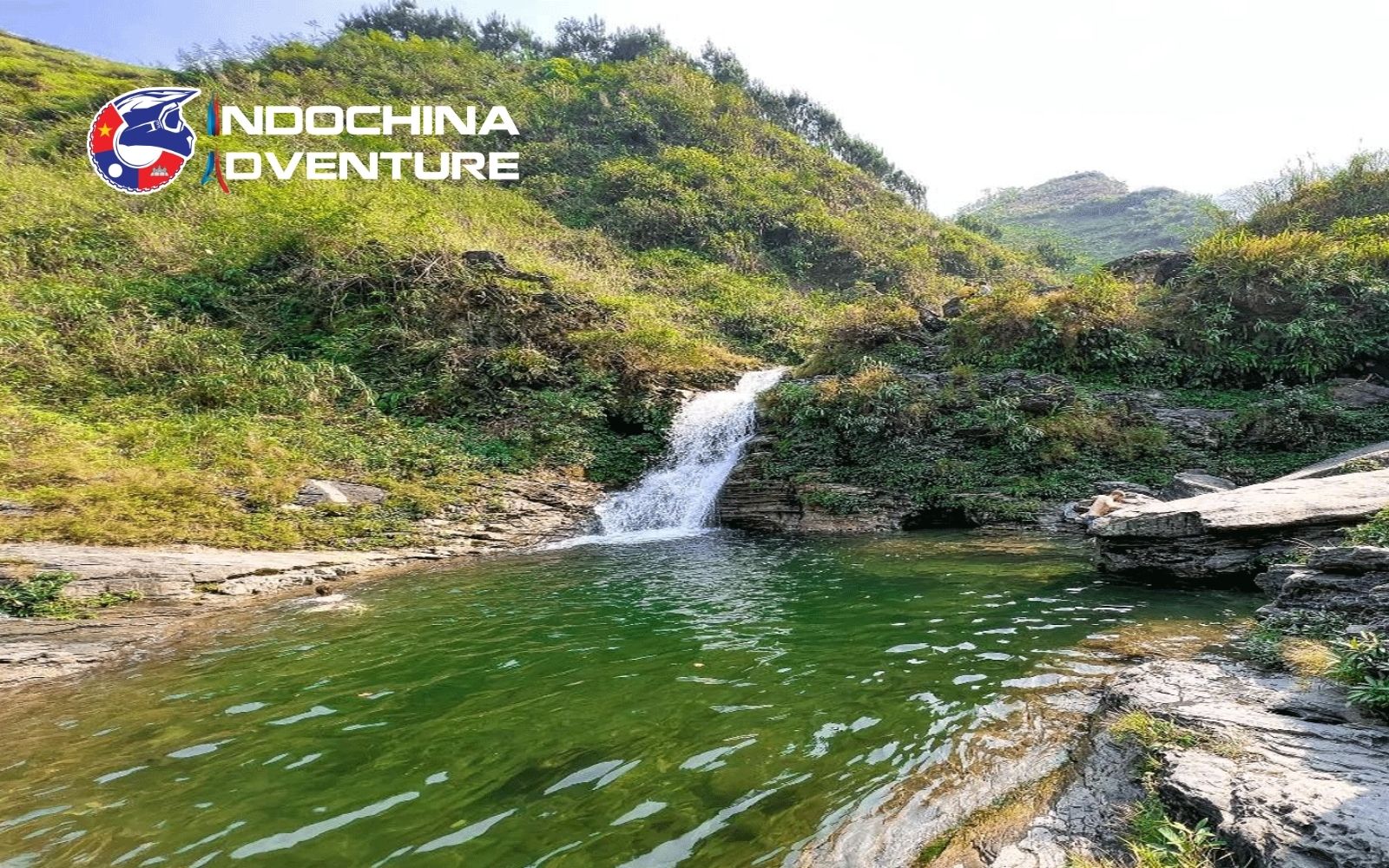 The perfect natural pool to cool down during the Ha Giang loop in July