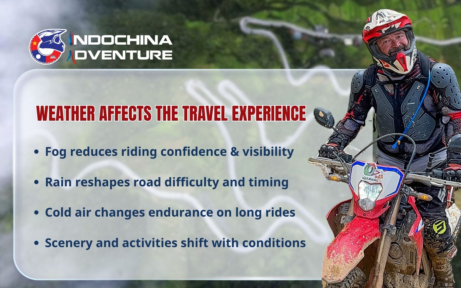 High-altitude visibility changes quickly depending on the current weather in Ma Pi Leng Pass