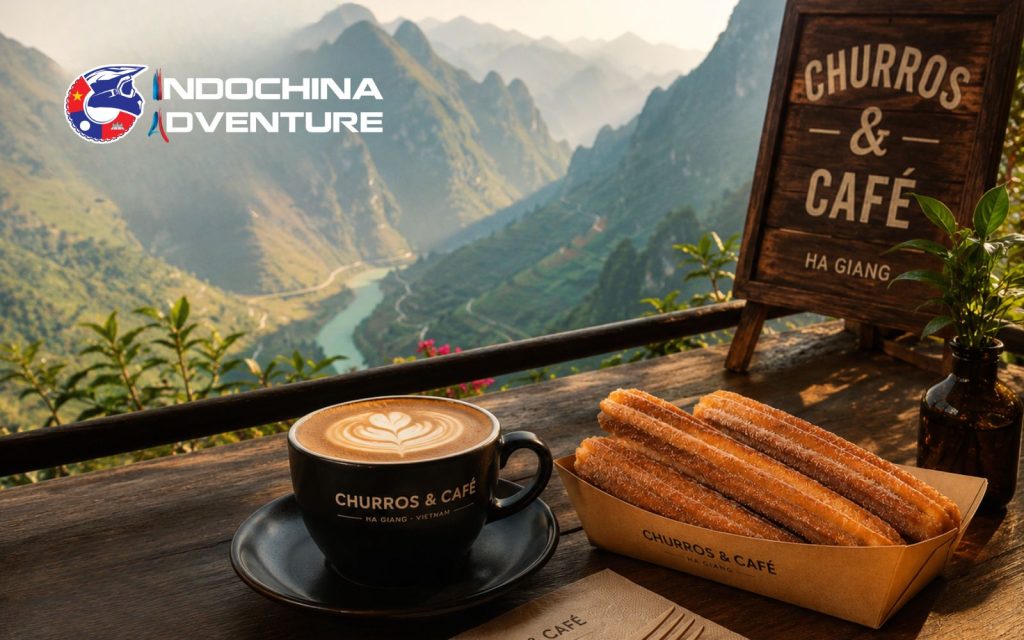 mountain view from café terrace