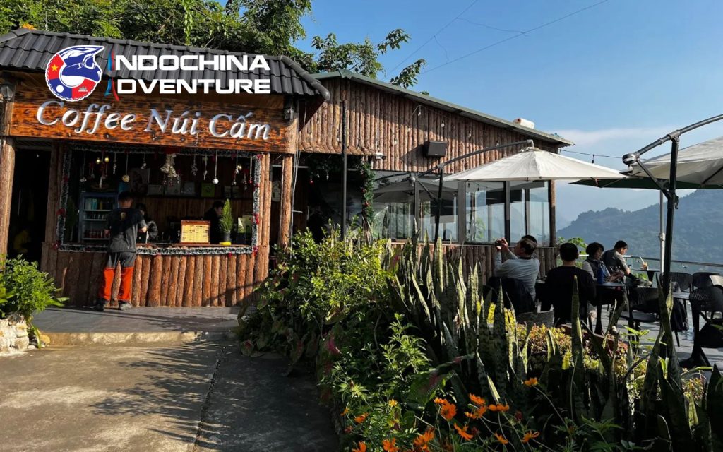 mountain view from café terrace